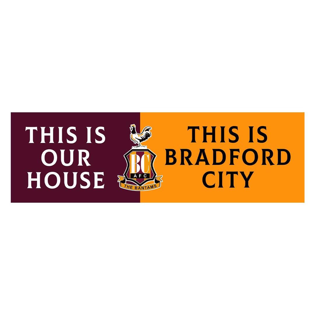 BCAFC Our House Car Window Sticker Bradford City AFC