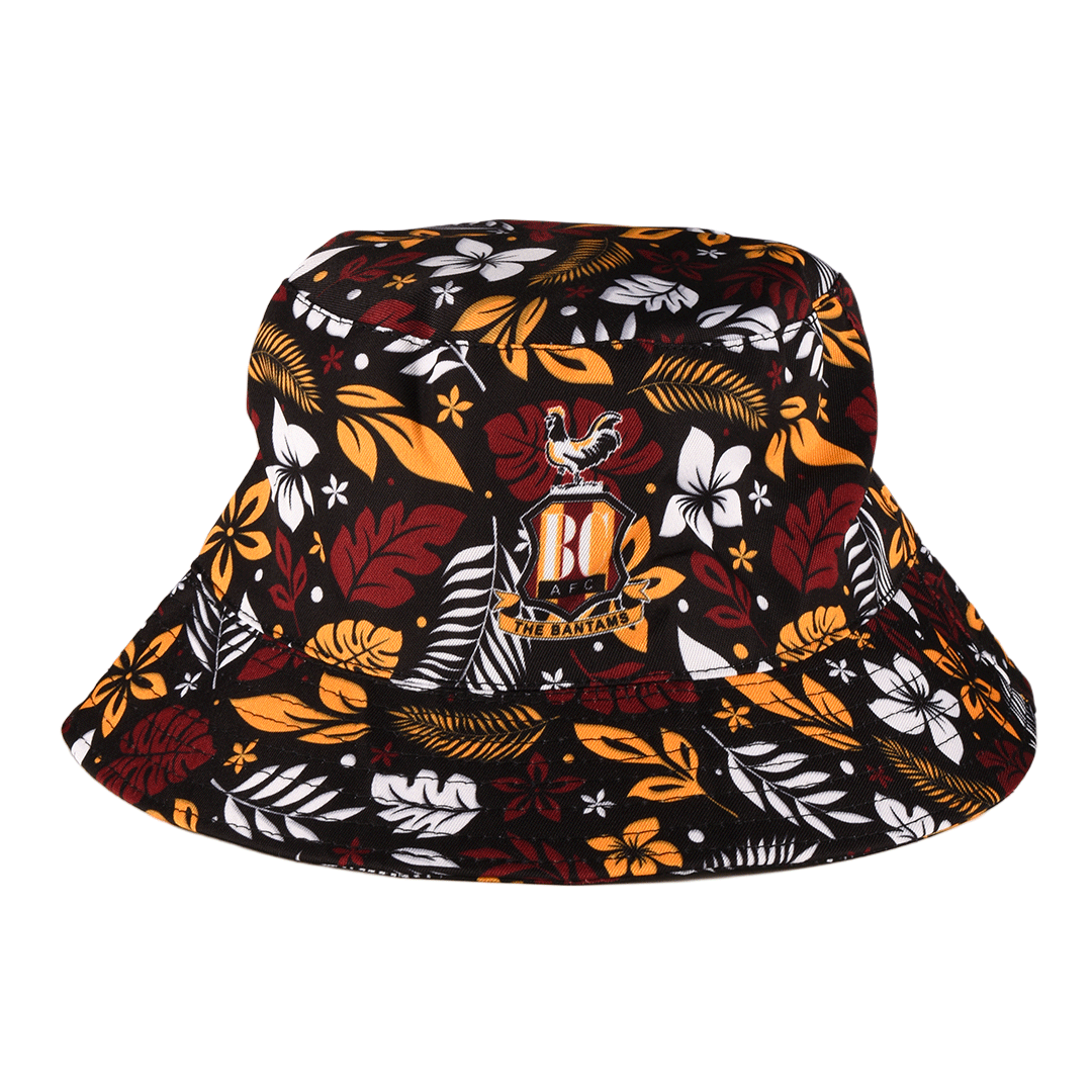 Hawaiian Summer Bucket Hat Black