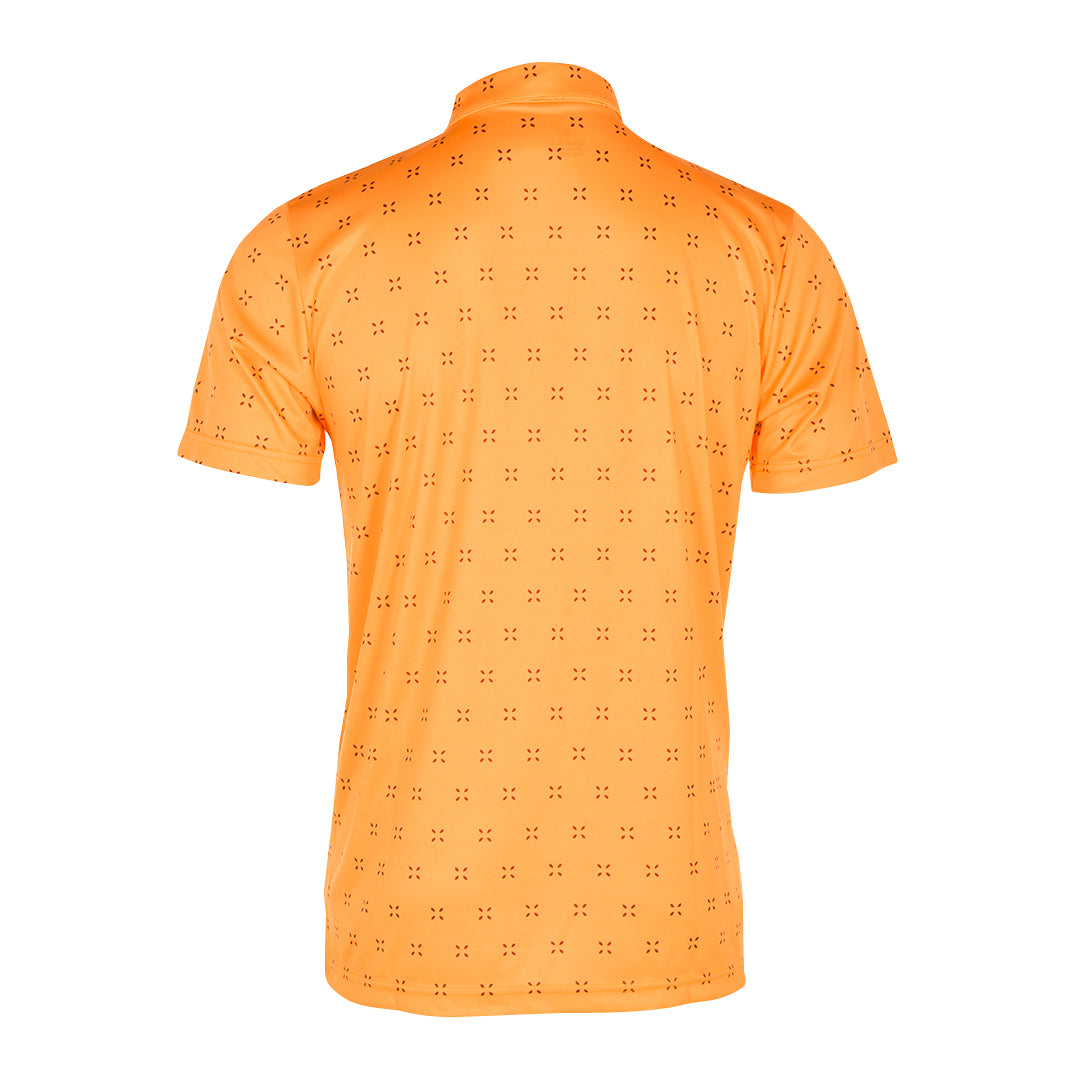 BCAFC Patterned Golf Polo Amber|Claret