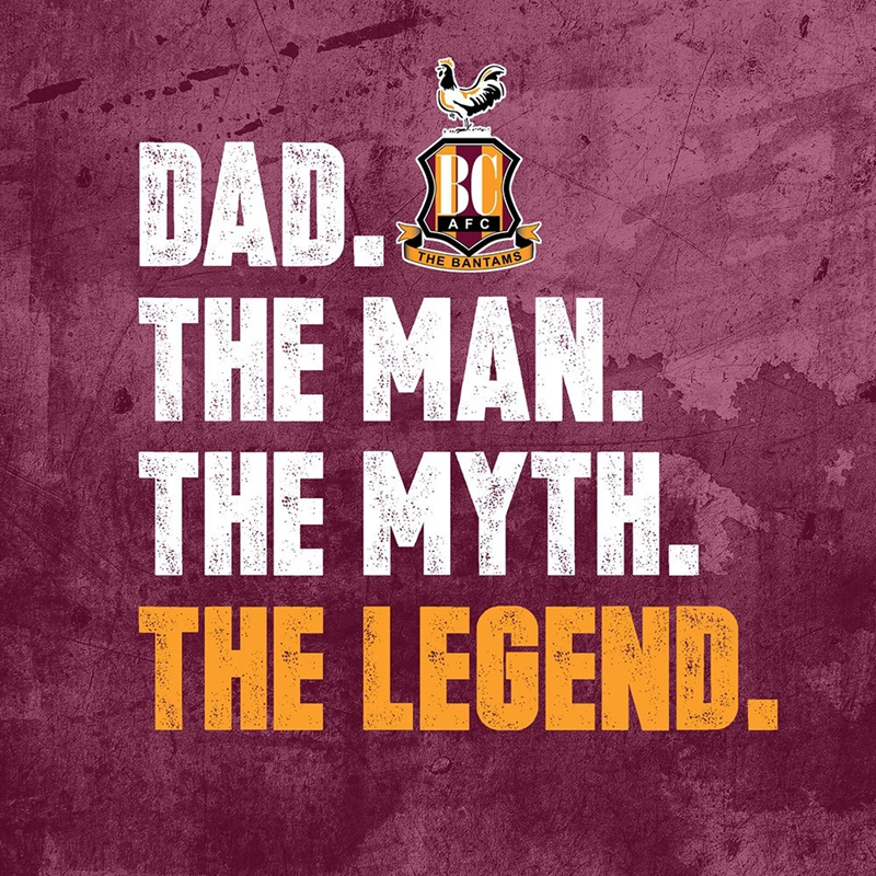 BCAFC 'DAD. THE MAN. THE MYTH. THE LEGEND.' Card, Mug, and Coaster Set