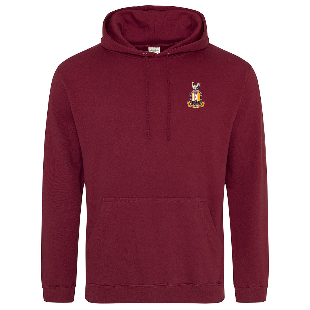 BCAFC Small Crested Hoodie Claret