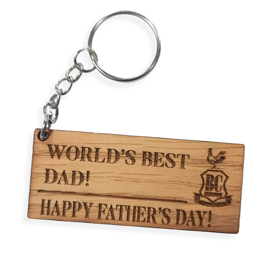 BCAFC Father's Day Wooden Keyring