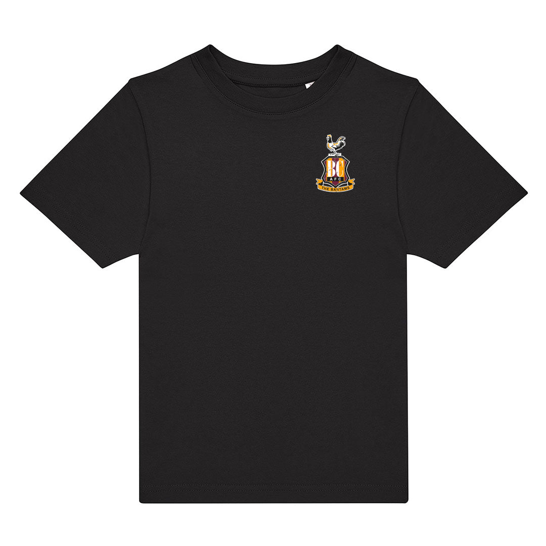 Jnr BCAFC Small Crested Tee Black