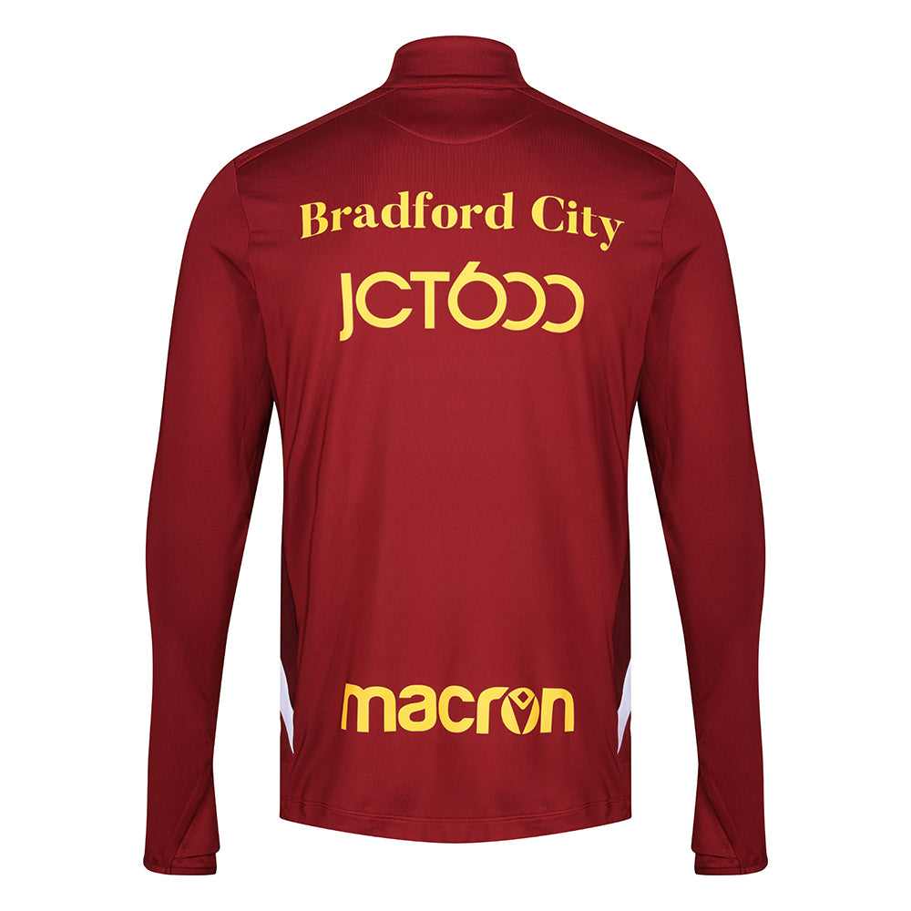 Jnr 23/24 BCAFC Pre-Match 1/4 Zip Top Claret|White