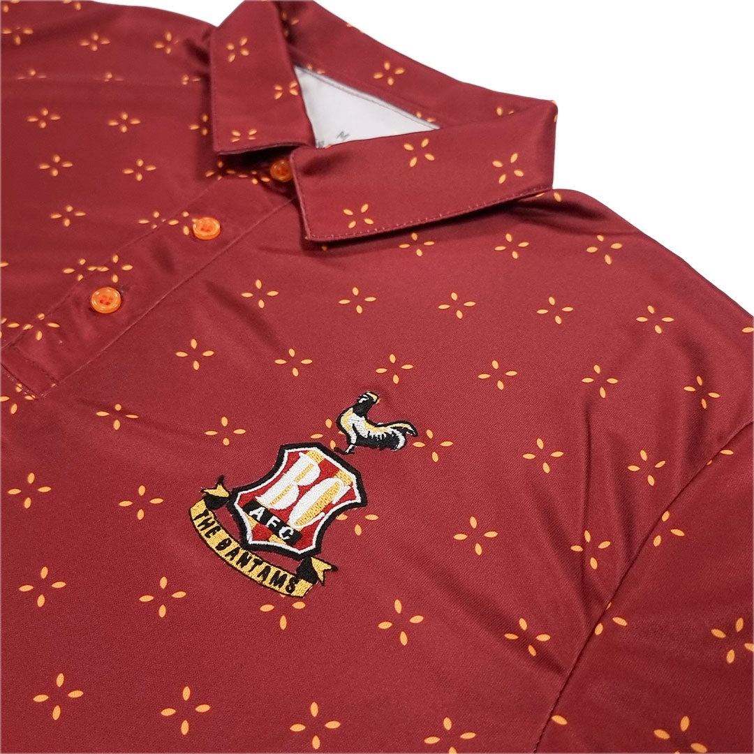 BCAFC Patterned Golf Polo Claret|Amber