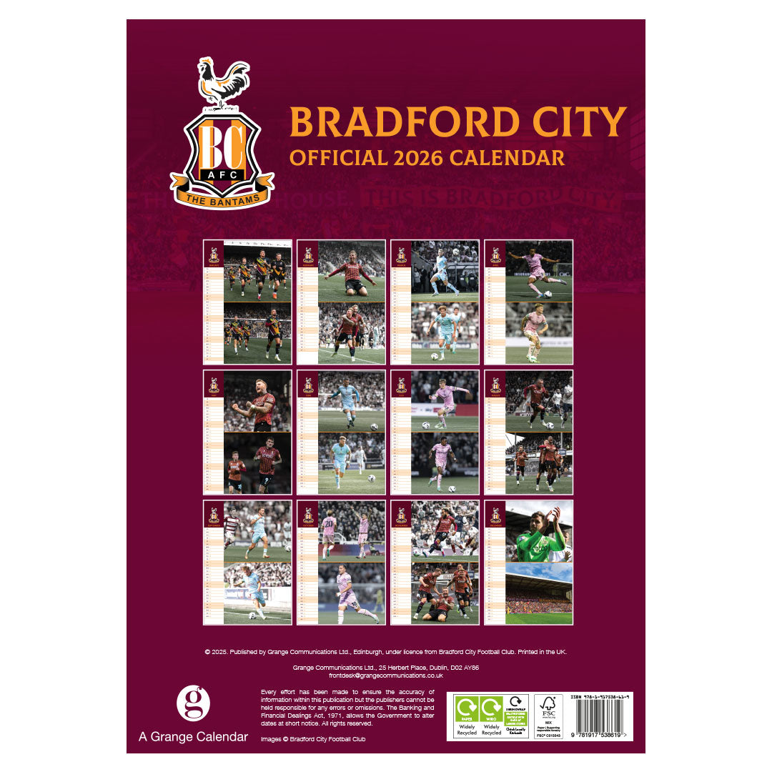 BCAFC 2026 Official Calendar
