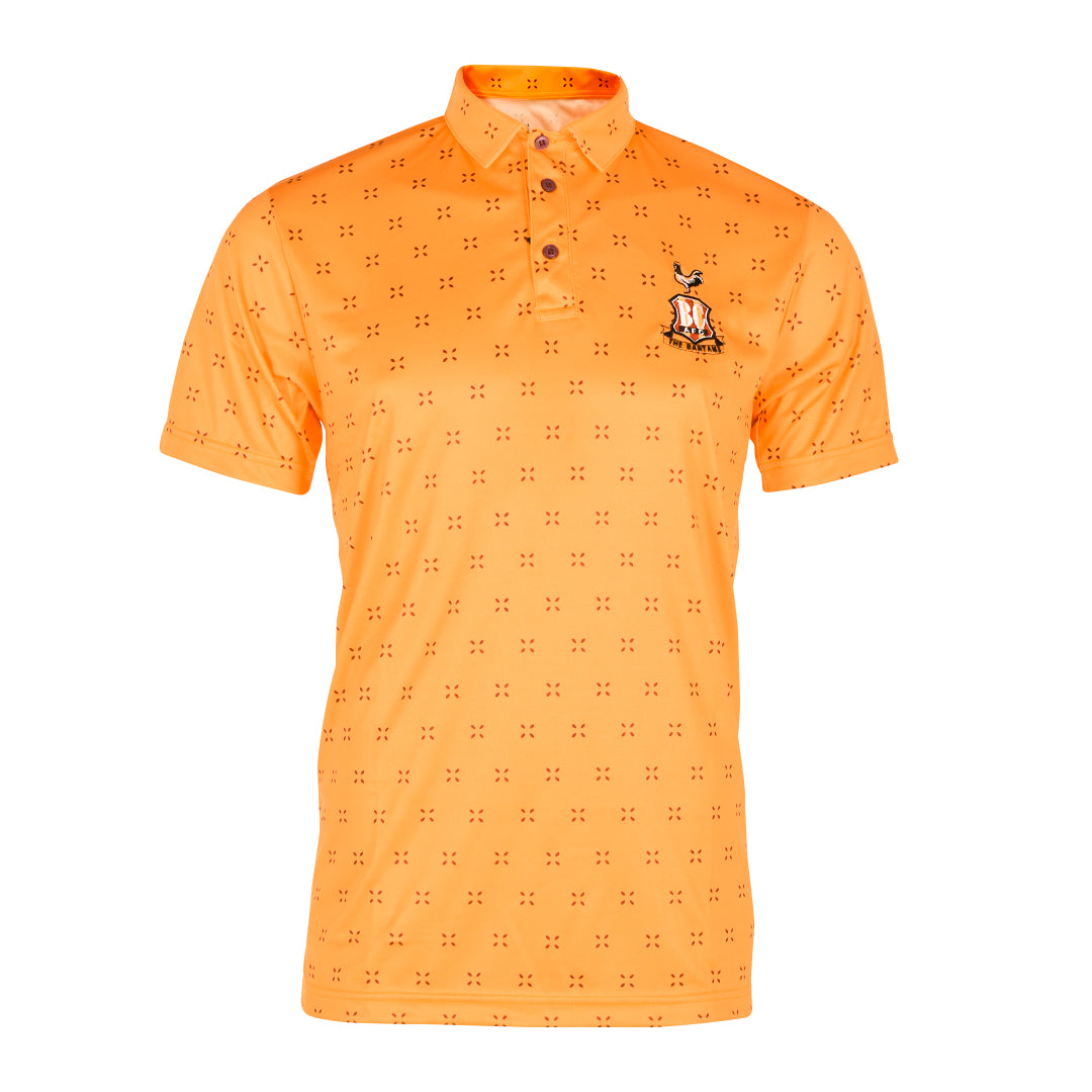 BCAFC Patterned Golf Polo Amber|Claret