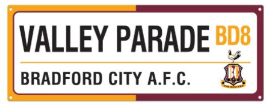BCAFC Metal Street Sign (400mm x 150mm)