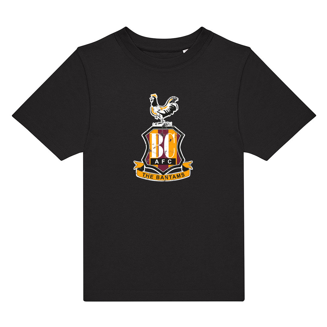 Jnr BCAFC Crested Tee Black