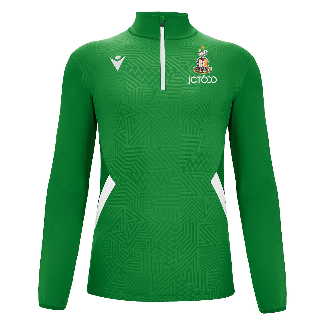 BCAFC 1st Team Player Training 1/4 Zip Top Green