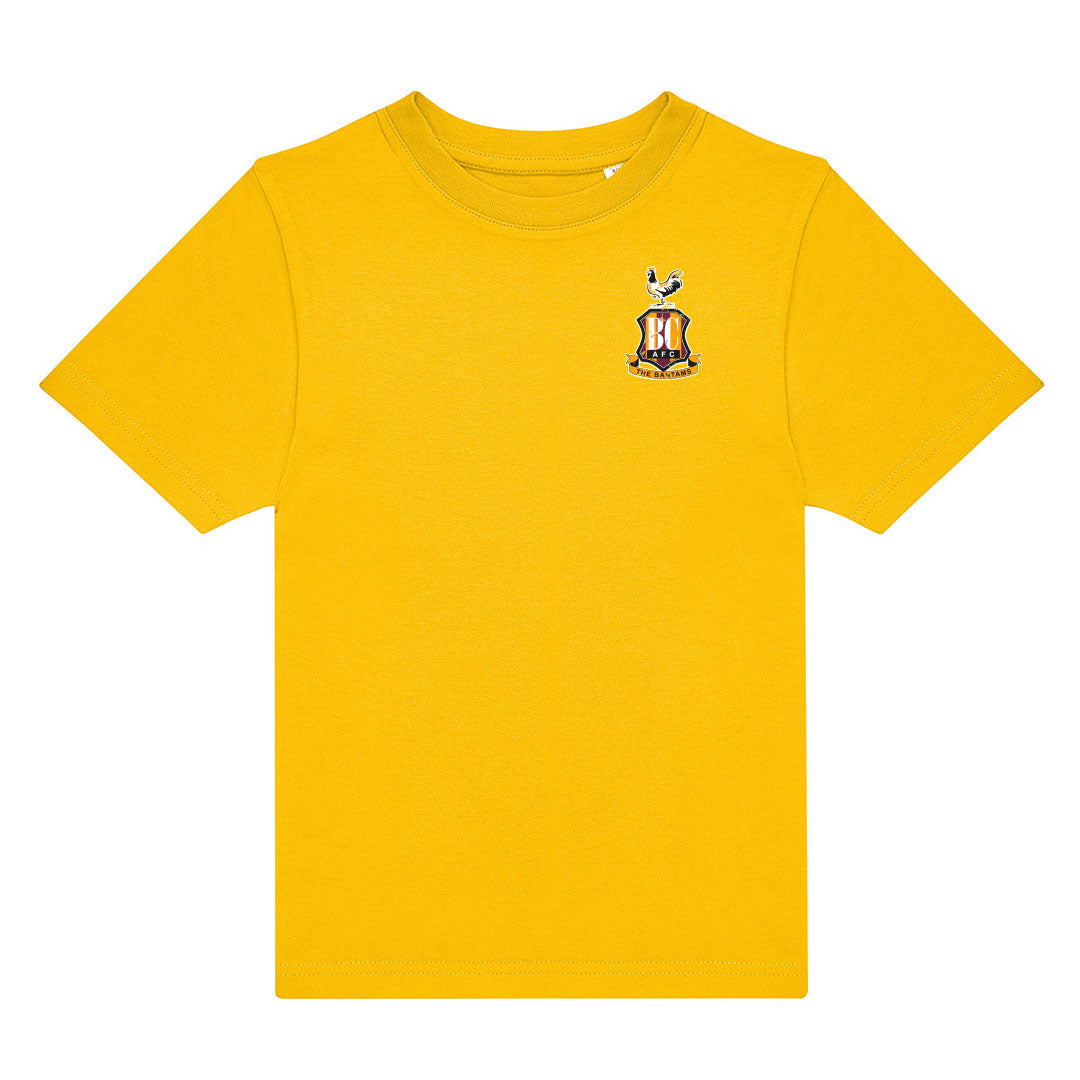 Jnr BCAFC Small Crested Tee Amber