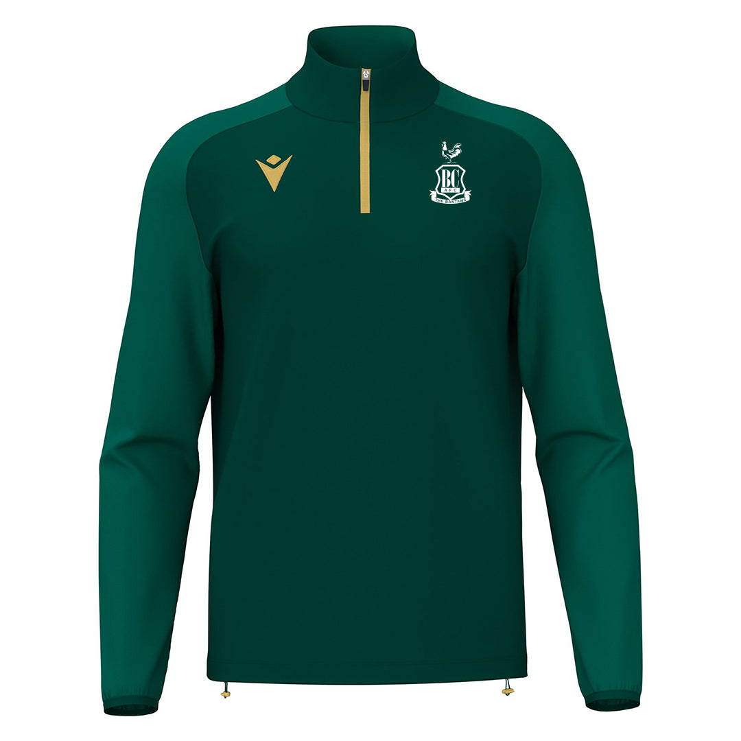 Jnr BCAFC Macron Core 1/4 Zip Bottle Green