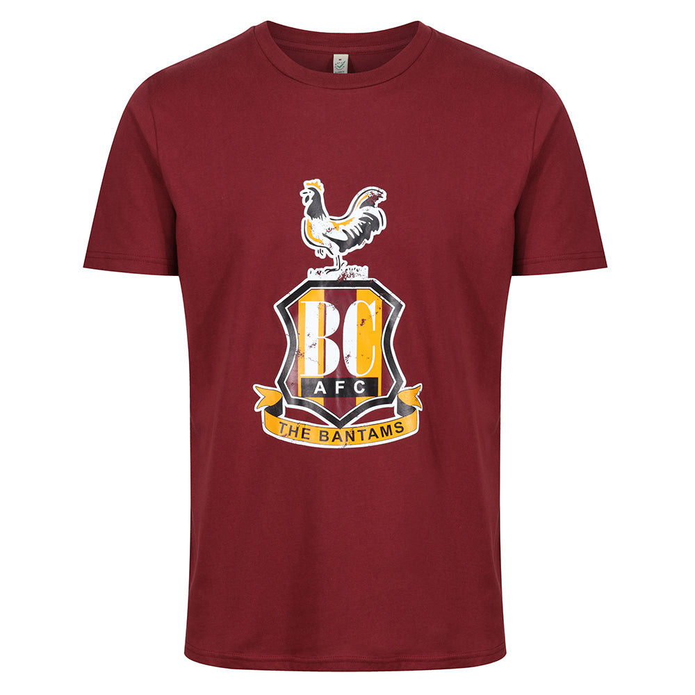 Jnr Distressed Crest T-Shirt Claret