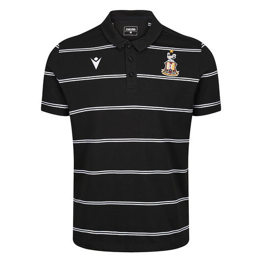 BCAFC Engineered Stripe Polo Black