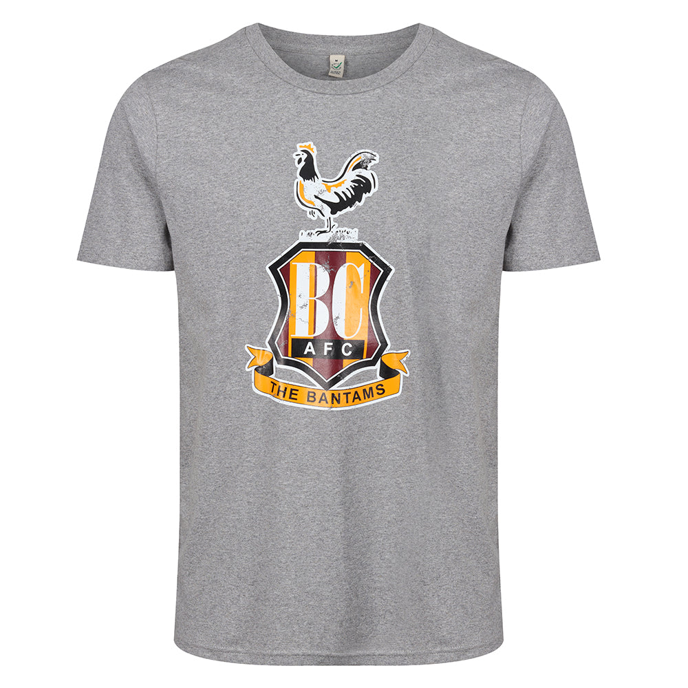 Distressed Crest T-Shirt Melange Grey