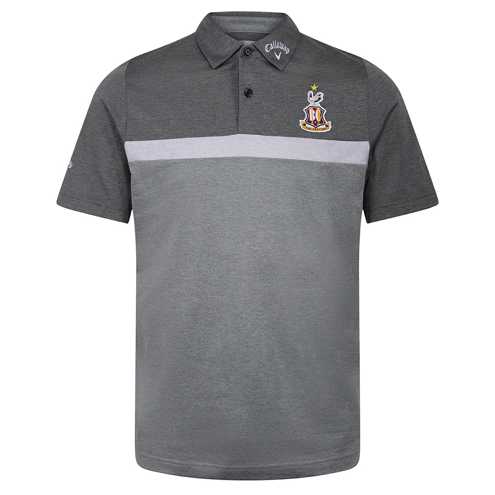 BCAFC Soft Touch Colour Block Polo Black Heather